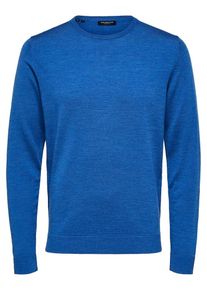 Selected Homme, Herren Pullover 'SHDTOWER MERINO CREW NECK NOOS', Blau