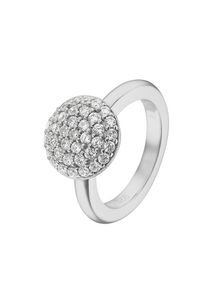 JETTE, Damen ring 'PRECIOUS BOWL', Silber / Weiß