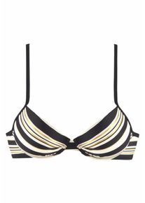 Lascana, Damen Push-Up-Top 'Ella', Creme / Gold / Schwarz