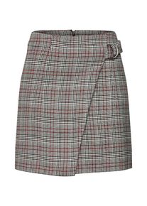 EDC by Esprit, Damen Rock 'Skirt Skirts woven', Grau / Rot / Schwarz