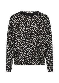 Wemoto, Damen Langarmshit 'Driver Printed', Schwarz / Perlwei&szlig;