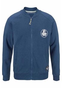 Kangaroos, Herren Sweatjacke, Blaumeliert / Wei&szlig;
