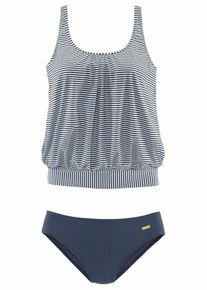 Lascana, Damen Tankini, Navy / Wei&szlig;