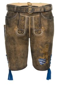 Spieth & Wensky SPIETH & WENSKY, Herren Lederhose Fayern 45 cm, Schlammfarben