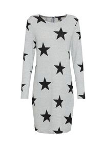 Véro Moda VERO MODA, Damen Kleid 'MALENA', Hellgrau / Schwarz
