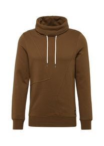 Tom Tailor Denim, Herren Sweatshirt 'Snood with cutlines', Braun