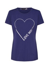 Love Moschino, Damen Shirt, Blau / Silber