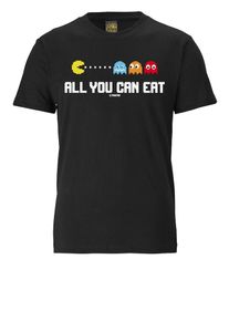 logoshirt, Herren T-Shirt "ALL YOU CAN EAT", Blau / Gelb / Orange / Rot / Schwarz / Weiß