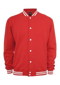 Urban Classics, Herren Sweatjacket, Rot / Wei&szlig;