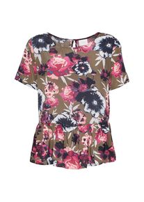 Vila, Damen Shirt 'VIASTHA', Nachtblau / Braun / Cyclam