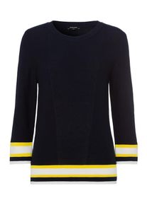 More & More MORE & MORE, Damen Pullover, Marine / Gelb / Wei&szlig;