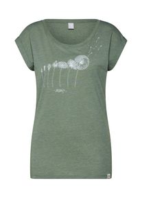 Iriedaily, Damen T-Shirt 'Evolution', Gr&uuml;nmeliert / Naturwei&szlig;