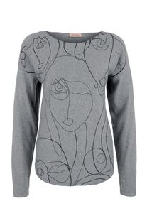 TRIANGLE, Damen Pullover, Graumeliert