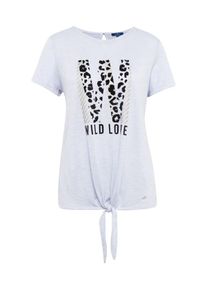Tom Tailor, Damen T-Shirt, Lavendel / Schwarz / Silber