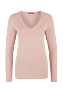 s.Oliver RED LABEL, Damen Feinstrickpullover, Puder / Wei&szlig;