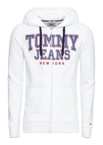Tommy Jeans, Herren Sweatjacke 'TJM ESSENTIAL GRAPHIC ZIPTHRU', Blau / Wei&szlig;