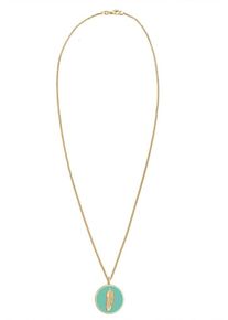 Elli, Damen Halskette 'Feder', Gold / Mint