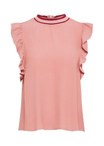 Review, Damen Blusentop 'RIBCOLLAR BLOUSE', Rosa
