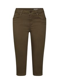 Véro Moda VERO MODA, Damen Caprihose 'VMHOT SEVEN MR PUSHUP SLIT KNICKER COLOR', Grün