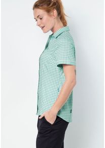 Jack Wolfskin, Damen Hemdbluse 'KEPLER SHIRT WOMEN', Mint / Weiß