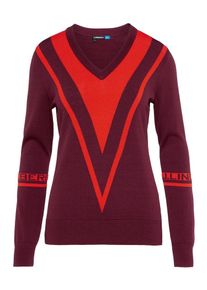 J. Lindeberg J.Lindeberg, Damen Pullover 'Erine', Weinrot / Hellrot