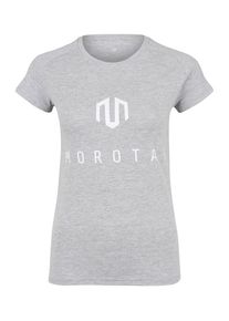 MOROTAI, Damen Sport-Shirt 'NAKA', Hellgrau / Wei&szlig;