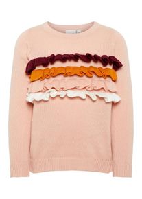 name it, M&auml;dchen Strickpullover, Beere / Orange / Altrosa / Wei&szlig;