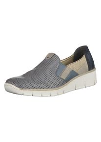 Rieker, Damen Slipper, Taubenblau
