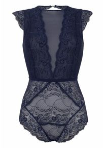Lascana, Damen Body aus Spitze, Navy