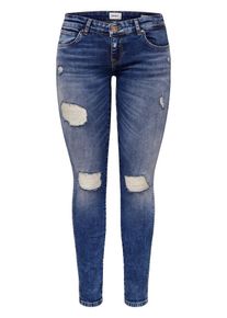 Only, Damen 'Coral' Super Low Skinny Fit Jeans, Blue Denim