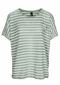 Heine, Damen Shirt, Hellgrau / Jade