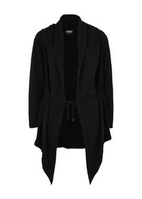 Urban Classics Curvy, Damen Strickjacke 'Ladies Hooded Sweat Cardigan', Schwarz