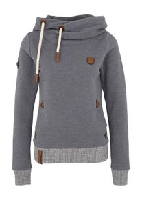 Naketano, Damen Hoodie 'The Dark Side', Braun / Rauchgrau