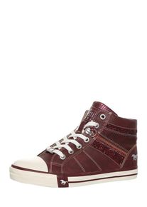 Mustang, Damen Sneaker mit Glitzerdetails, Bordeaux