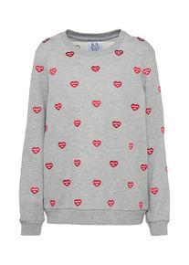ZOE KARSSEN, Damen Sweater, Grau / Feuerrot
