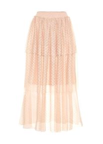 Y.A.S, Damen Rock, Apricot / Wei&szlig;