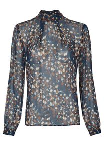 Daniel Hechter, Damen Bluse, Nachtblau / Bronze / Naturweiß