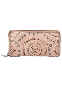 Taschendieb Wien, Damen Geldbörse Leder 20 cm, Altrosa