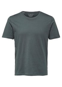 Selected Homme, Herren Rundhalsausschnitt-T-Shirt, Basaltgrau