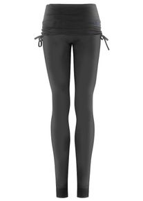 KAMAH, Damen Leggings M. Umschlagbund "inka", Black, Schwarz