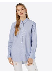 Pepe Jeans, Damen Bluse 'OEIL', Blau / Weiß