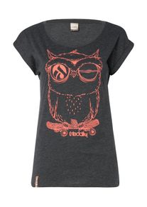 Iriedaily, Damen T-Shirt 'Skateowl 2', Anthrazit