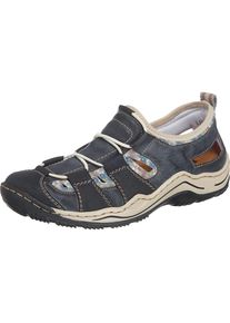 Rieker, Damen Sneaker, Beige / Nachtblau / Taubenblau