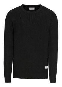 Jack & Jones JACK & JONES, Herren Pullover 'JORANDREAS KNIT CREW NECK', Schwarz