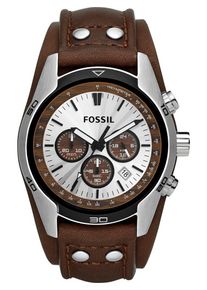 Fossil, Herren Chronograph, Dunkelbraun / Anthrazit / Silber