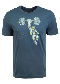 Reebok, Herren Trainingsshirt 'Gravity Sucks', Türkis / Pastellblau / Gelb