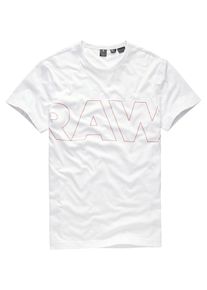 G-Star Raw, Herren T-Shirt 'Kre', Orange / Weiß