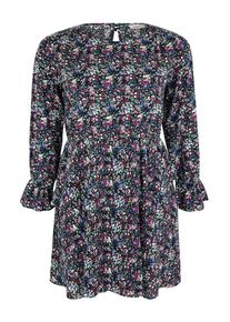 Only Carmakoma, Damen Kleid 'carDAISY LS DRESS', Mischfarben / Schwarz
