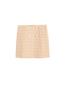 Mango, Damen Rock 'Cros', Apricot / Wei&szlig;