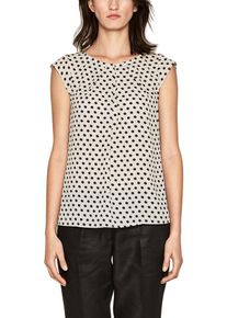 s.Oliver BLACK LABEL, Damen Chiffon-Bluse, Schwarz / Wei&szlig;